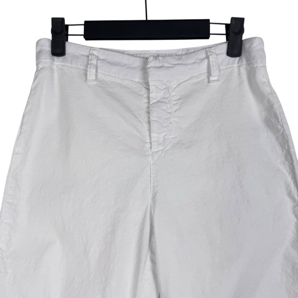 Frank & Eileen Kinsale Cotton Linen Pant White Size 2 Classic Minimalist Trouser - Picture 5 of 10